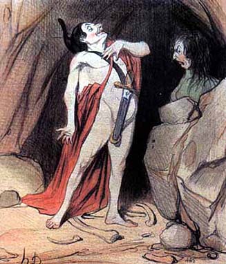 Oedipus vor der Sphinx