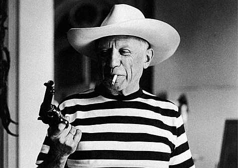 Picasso mit Revolver