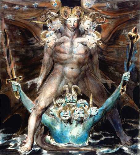 William Blake, Der rote Drache und dasTier aus dem Meer